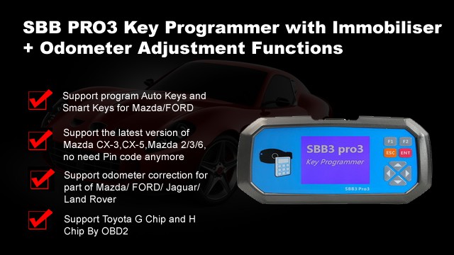 2019 Latest Version SBB Key Programmer SBB3 PRO3 Key Mater with Immobiliser + Odometer Adjustment Functions