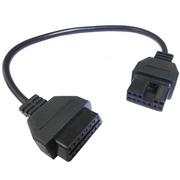 12 pin OBD2 connecteur adaptateur Mitsubishi auto diagnostic tool black head