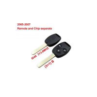 Remote Key (3+1) Button and Chip Separate ID:46 (313.8MHZ) Fit ACCORD FIT CIVIC ODYSSEY For 2005-2007 Honda 10pc/lot