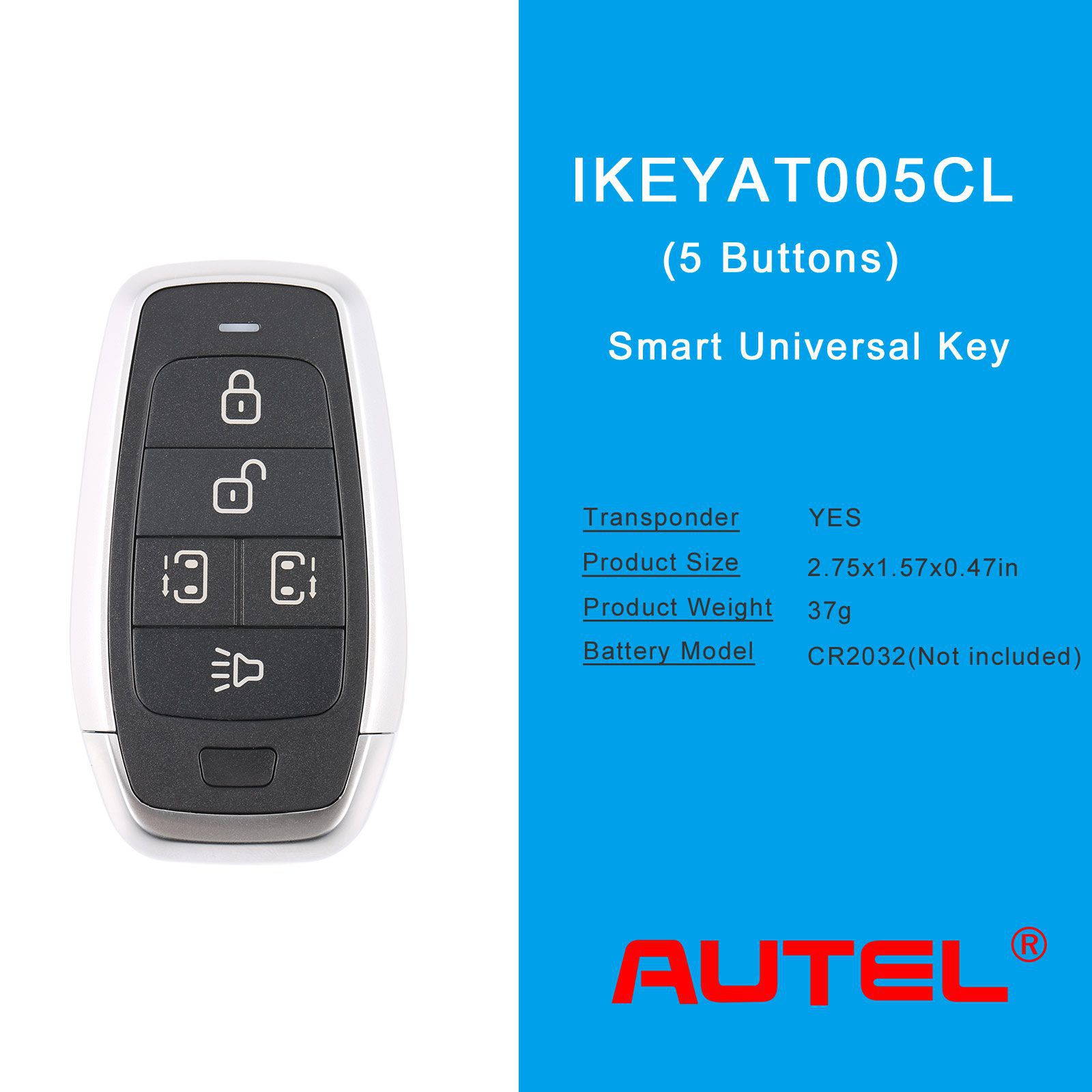 Autel ikeyat005cl 5 boutons clés intelligentes universelles indépendantes 5pcs / lot