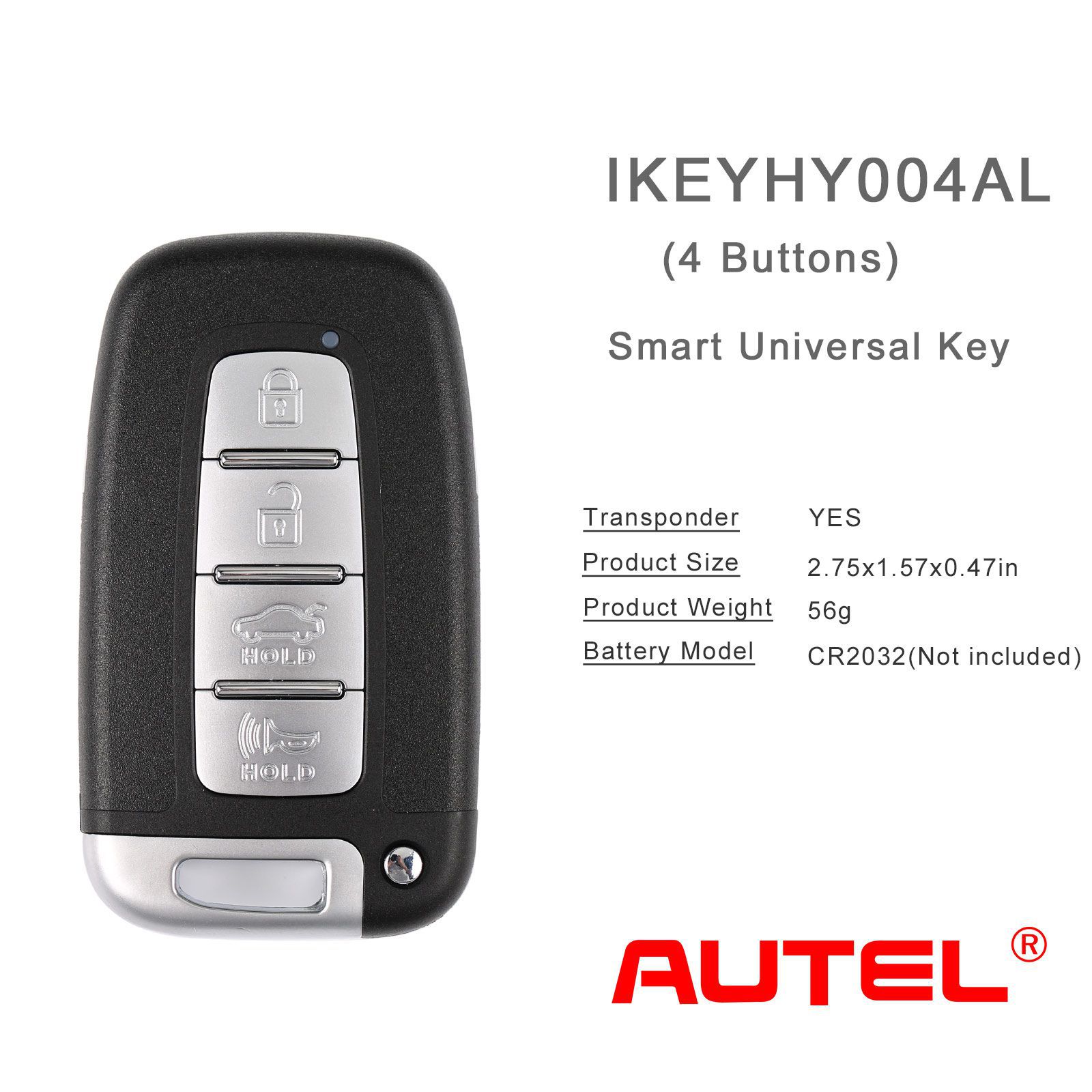 Autel ikeyhy004al moderne 4 boutons clé intelligente universelle 5pcs / lot