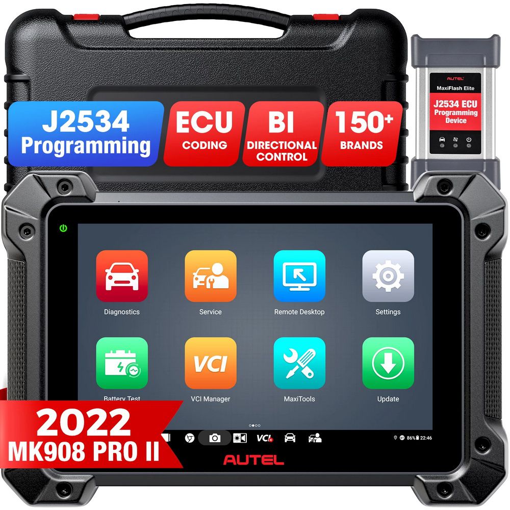 2023 nouveau autel maxicom mk908 PRO II voiture diagnostic tablette prend en charge le scan vin et avant et arrière scan