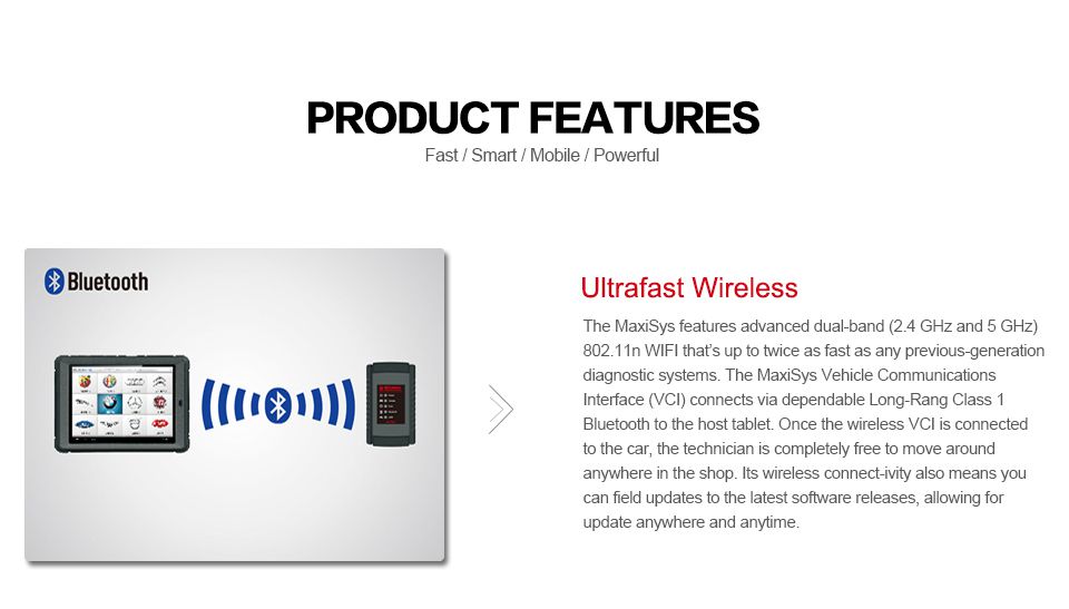 Outil de diagnostic Bluetooth / Wifi / ECU embarqué sur ms908p de la société automax