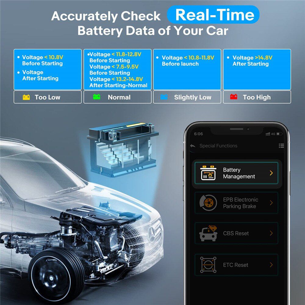Autophix 3910 Bluetooth OBD2 scanner pour BMW / mini / ROLS Royce diagnostic de voiture outil de diagnostic EPB CBS etc vérification de la batterie