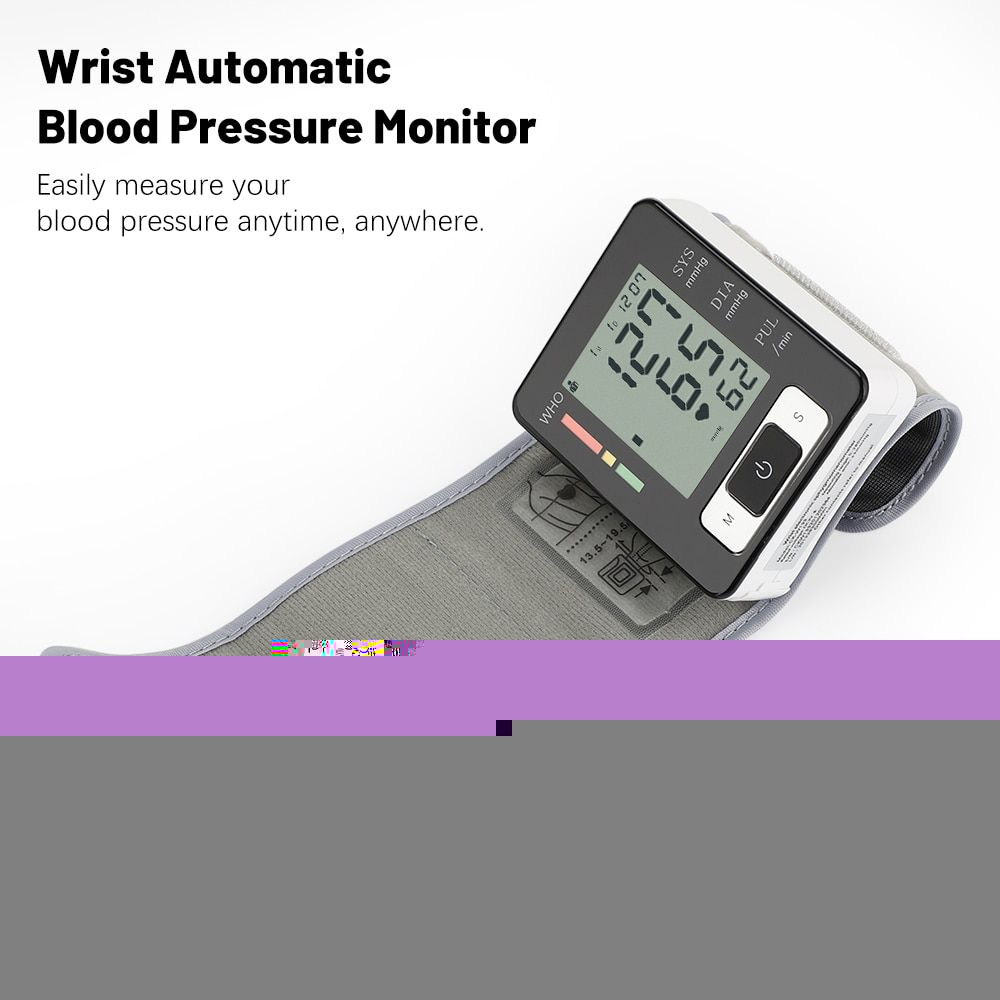 Tonomètre médical anglais manchette vocale bracelet sphygmomanomètre pour la surveillance de la fréquence cardiaque pouls sphygmomanomètre portatif