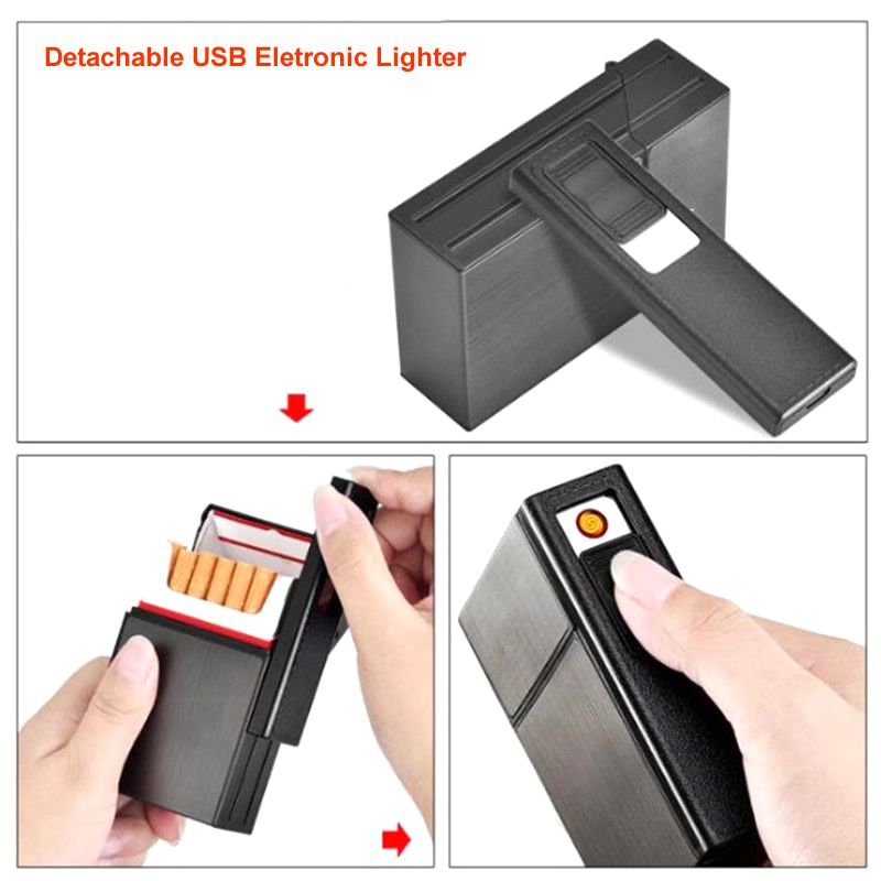 C035a nouveau briquet électronique démontable USB cartouche de fumée métallique amovible