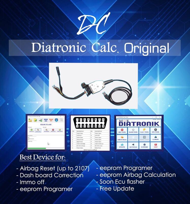 Diatronik + SRS + Dash + Cal + EPS + obd Tools