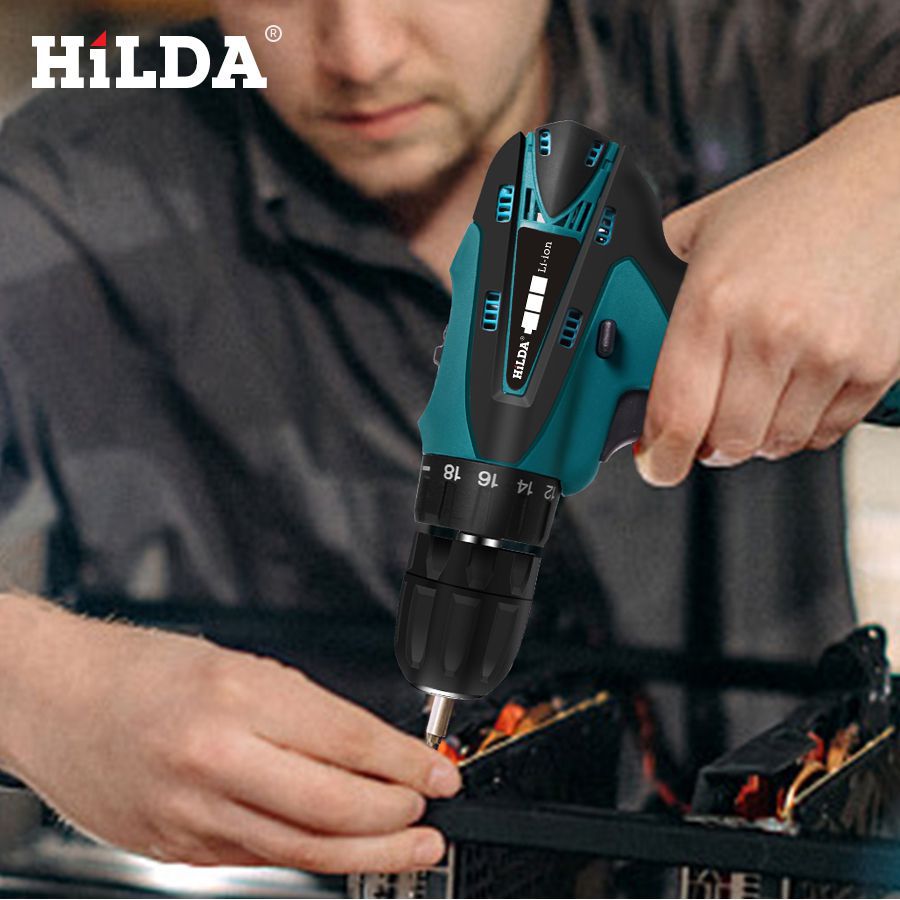 Hilda mini - portable Electric screwdrill Lithium Battery mini - Drill Wireless Screwdriver Electric Tool Wireless drill