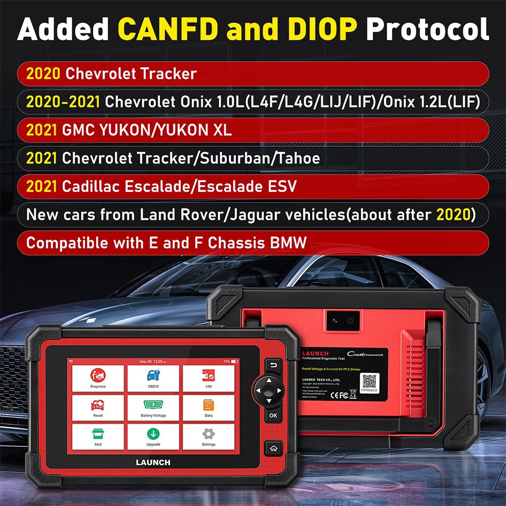 LAUNCH X431 CRP919E Car Diagnostic Tool Automotive OBD OBD2 Scanner Active Test ECU Coding CANFD DOIP 31+ Reset