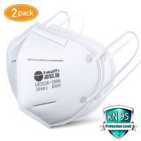 Le masque kn95 a deux filtres, un masque de protection, un sac d'étanchéité, un masque de protection, une baie de filtre à poussière.