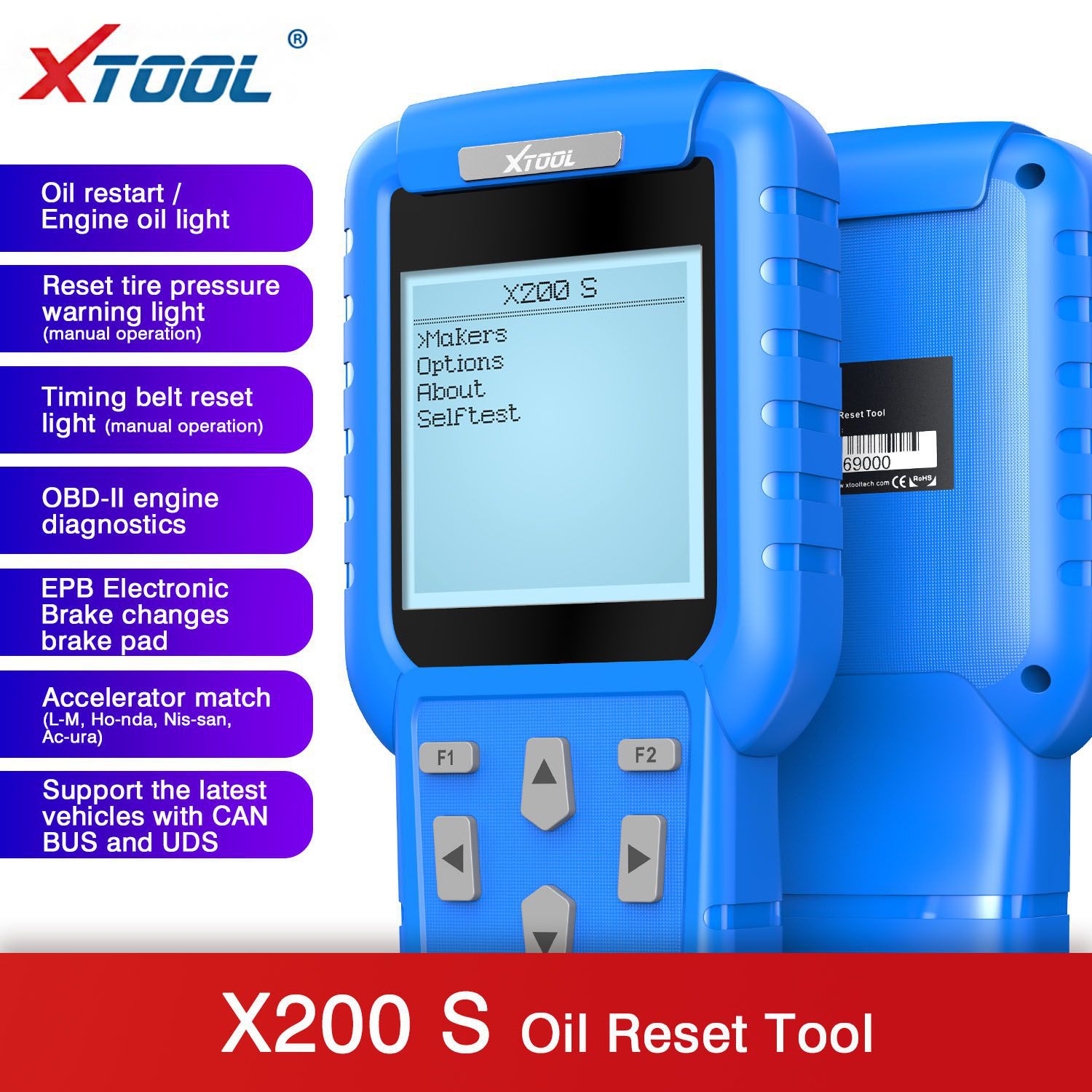 Outil de réinitialisation d'huile XTOOL X-200S X200S