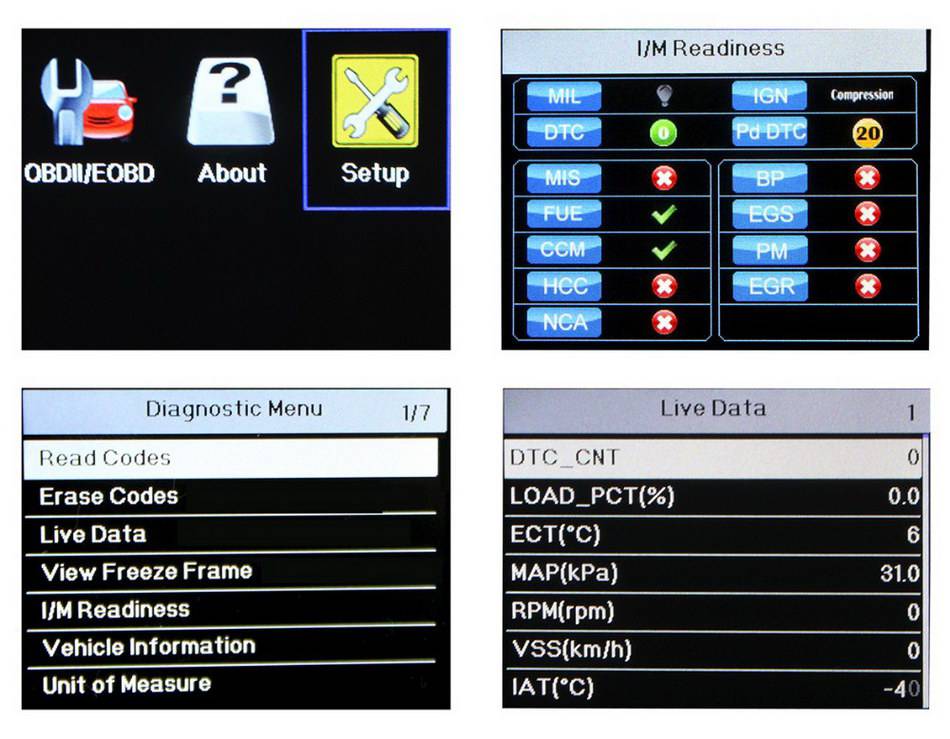 Original fxwell nt201 General OBD2 eobd can scanner