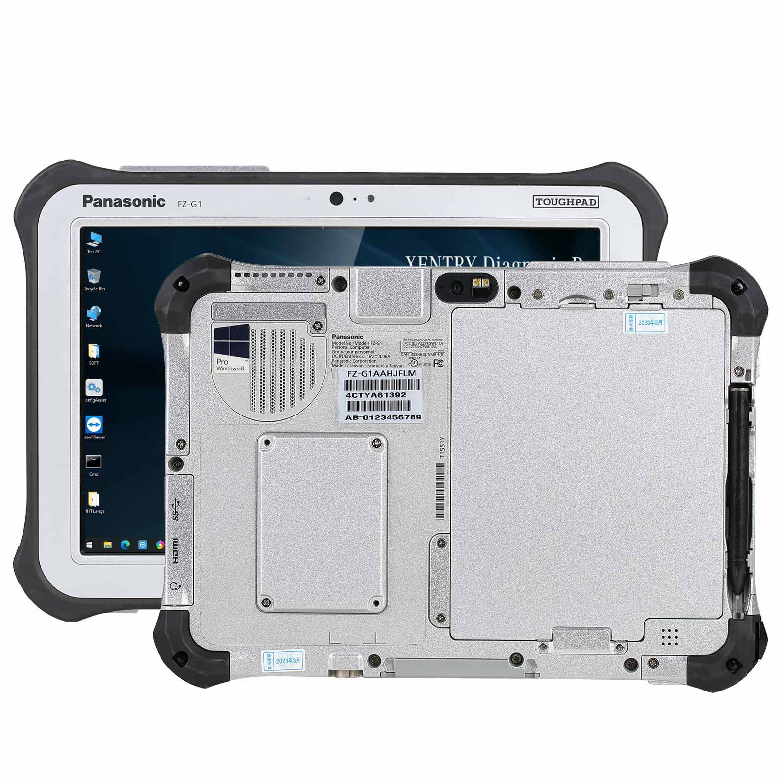 100% Original Panasonic FZ - G1 I5 3ème génération tablette 8G, v2023.3 MB Star 256g SSD win10 64 bits prêt à être installé