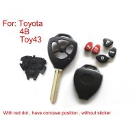 Toyota 5pcs / Plot Remote Key Box 4 button (with Red Point No patch position)