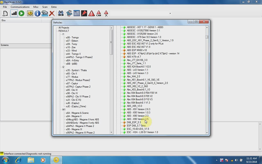 Renolink OBD2 Renault ECU Programmer support Renault Key Programmation Airbag reset