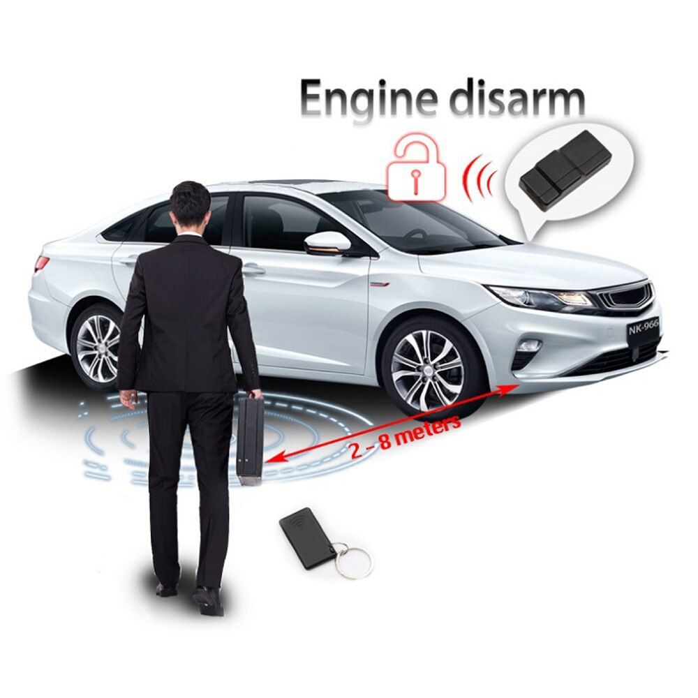 2.4G antivol sans fil moteur verrouillage voiture système d'alarme anti - carte Smart circuit cut dispositif de déverrouillage automatique
