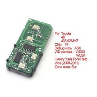 Smart Card 4 button 433.92mhz Toyota