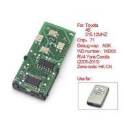 Toyota Smart Card 4 button 31512mhz