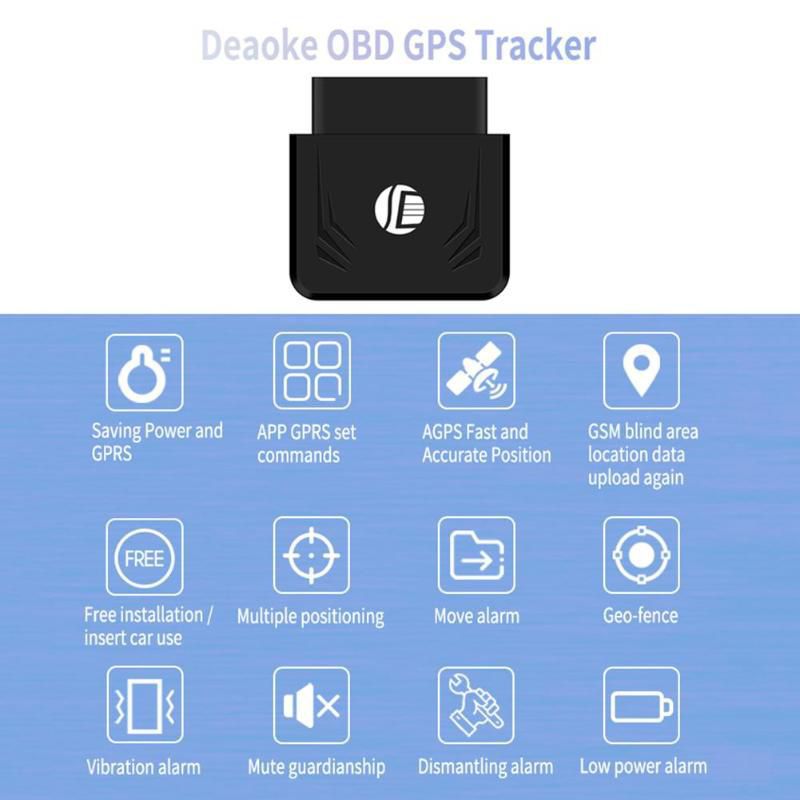 Tk306 Tracker GPS embarqué OBD2 16 broches interface GPS en temps réel GPS GSM Vehicle Tracker Locator mobile Alarm GPS Tracker