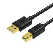 Unitk haute qualité USB câble USB - 2.0a hommes - câble B hommes (5m) - connecteur doré à grande vitesse - noir