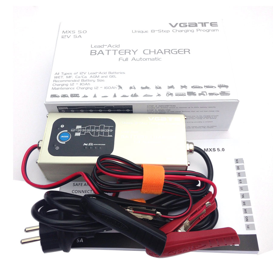 Vgate mxs - 5 batterie au plomb intelligente entièrement automatique