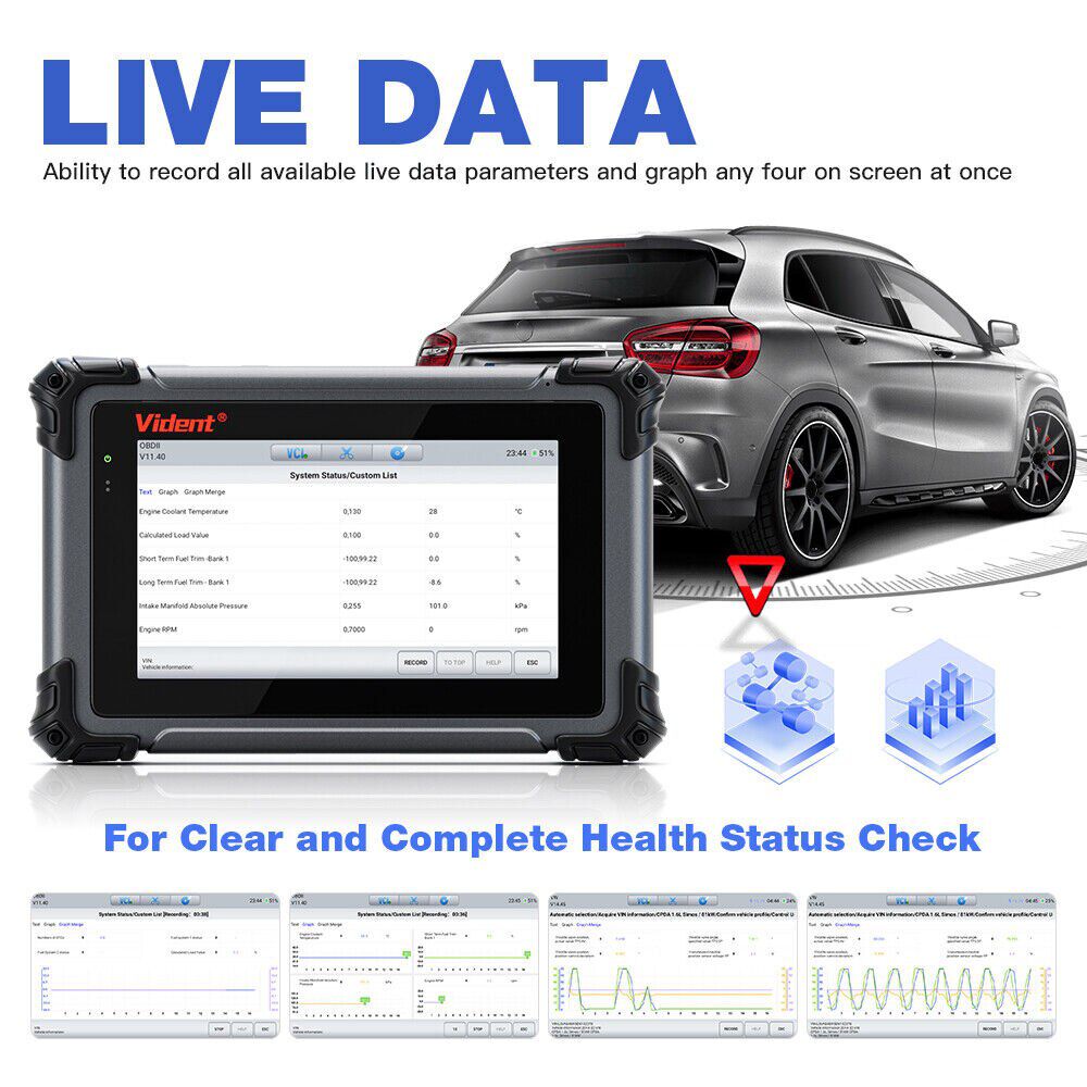 Vident ismart 800pro outil de diagnostic de voiture professionnel Programmation de clé contrôle bidirectionnel can FD fonction OBD2 scanner outil
