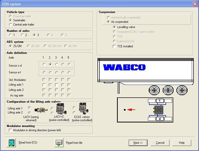 Wabco Diagnostic Kit remorque et interface de diagnostic de camion
