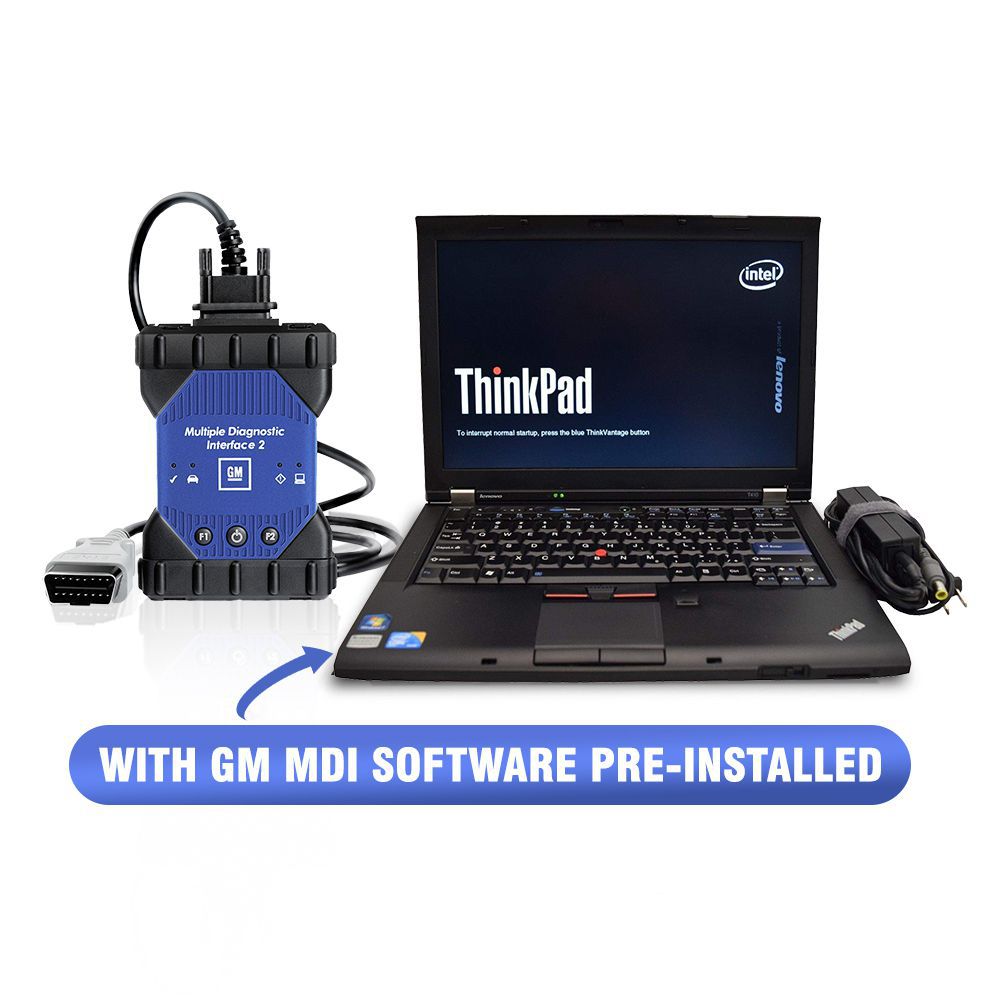 Interface de diagnostic wifi GM MDI 2 avec v2021.10.1 Le logiciel GM MDI pré - installé sur l'ordinateur portable Lenovo t410 I5 CPU 4go est disponible gratuitement