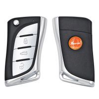 Xhorse xelex0en super Remote Flip 3 boutons pour les modèles Toyota / Lexus, 5 puces intégrées par lot