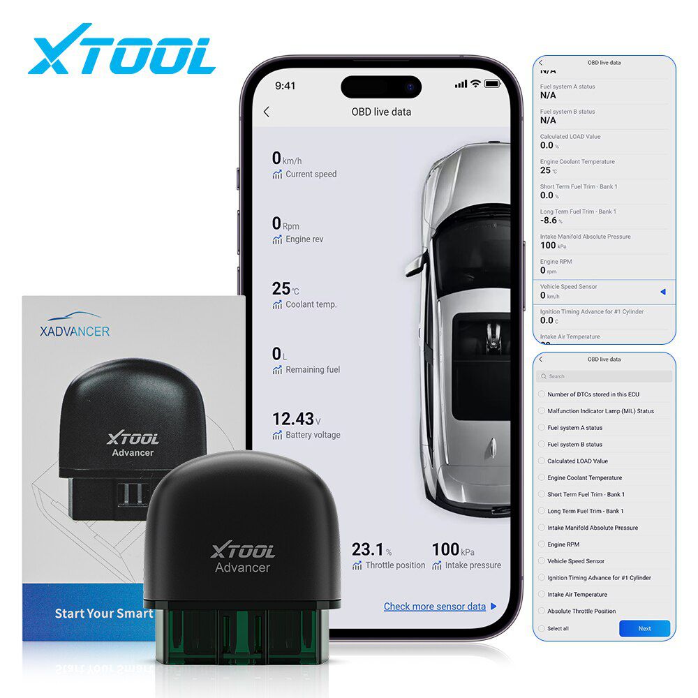 2023 le dernier xtool ad20 advancer OBD2 code reader scanner outil de diagnostic de moteur de voiture Android / IOS est mieux que elm327 / ad10 mise à jour