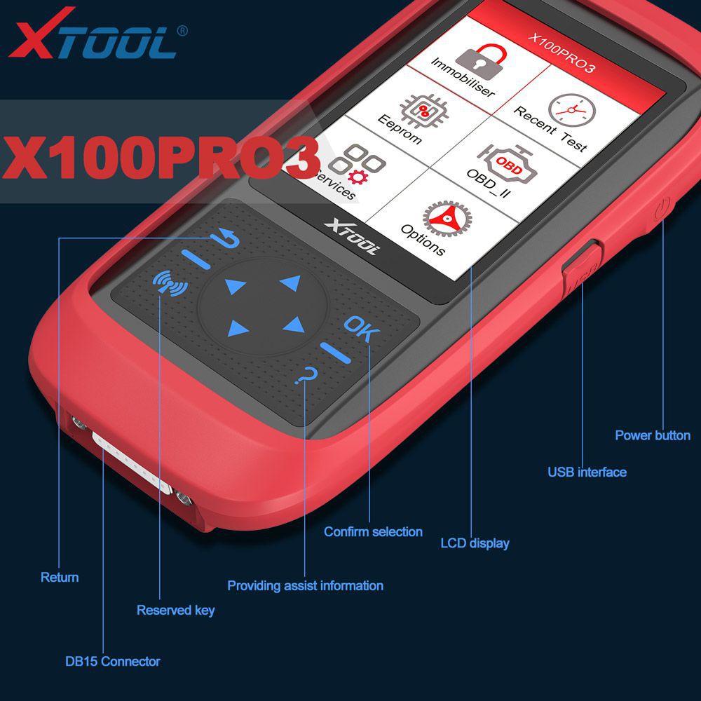 Xtool X100 pro3 Professional auto key programmer ajoute EPB, ABS, TPS fonction de Réinitialisation mise à jour gratuite à vie