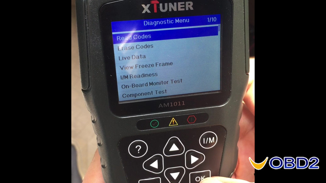Am1011 scanner diagnostics menu