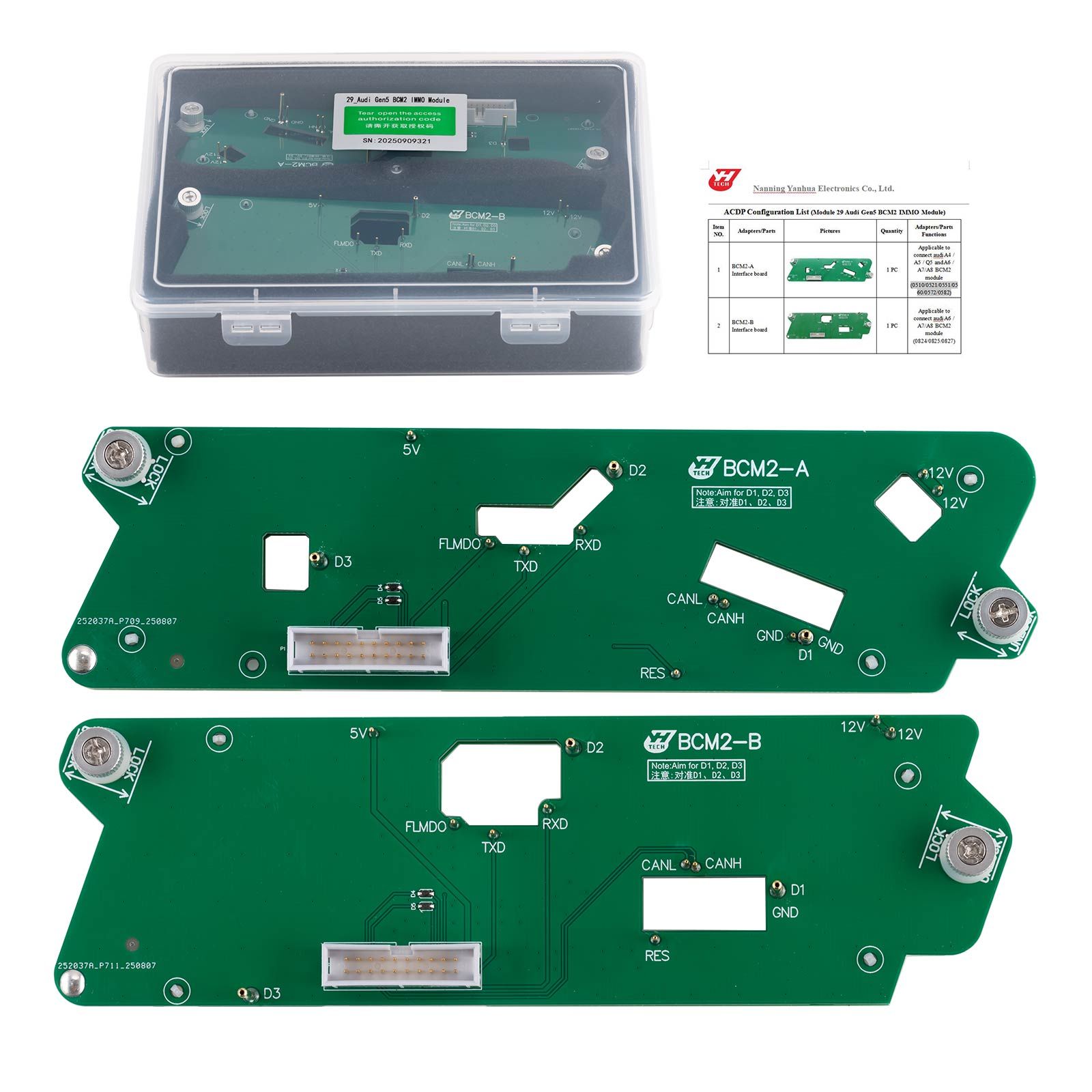 Yanhua ACDP ACDP-2 Module29 AUDI Gen5 BCM2 Module IMMO pour A4 / A5 / Q5 / A6 / A7 / A8