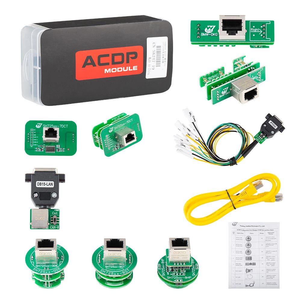 Yanhua Mini ACDP-2 pour Mercedes-Benz Package avec Module 15/16/18/19 et Pcan2 Cable Support Transmission Clone/Refresh DMW/ISM Refresh