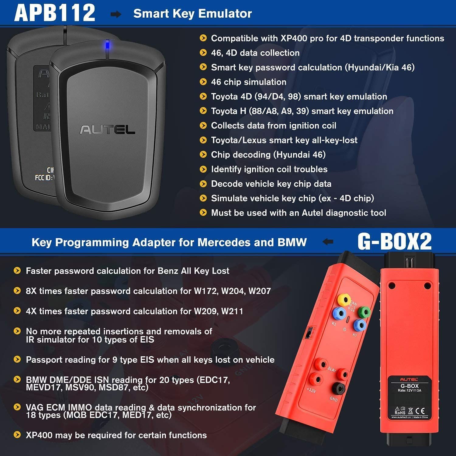 Autel apb112 avec gbox2