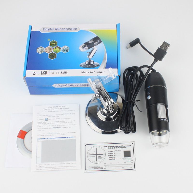 Microscope numérique USB professionnel 1000x 1600x8 LED 2