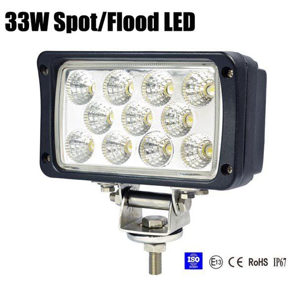 33 W point / inondation LED Working Car jeep IP67 125 V 24V blanc