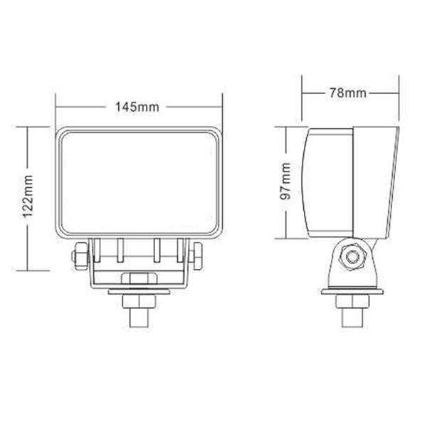 Camion léger camion Jeep IP67 125 V 24V blanc