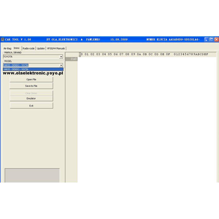 Logiciel d 'outil d' automobile V1.06 immo et remplacement d 'airbag