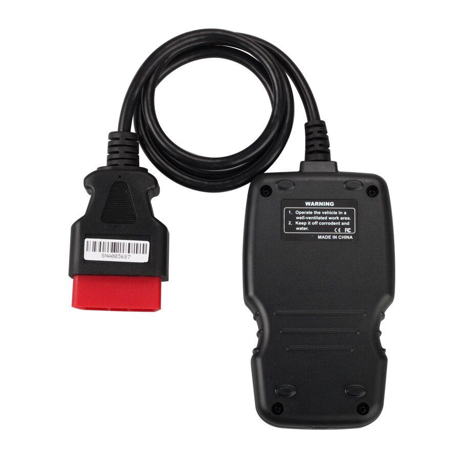 New Generation om123 OBD2 eobd portable Motor code reader multilingue (Black)