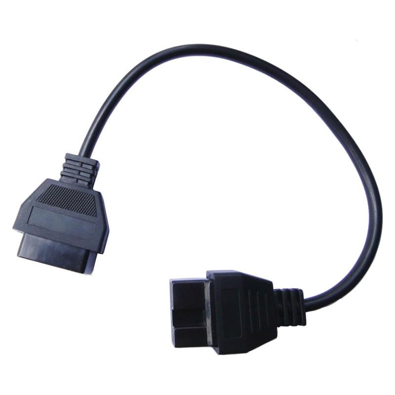 12 pin OBD2 connecteur adaptateur Mitsubishi auto diagnostic tool black head