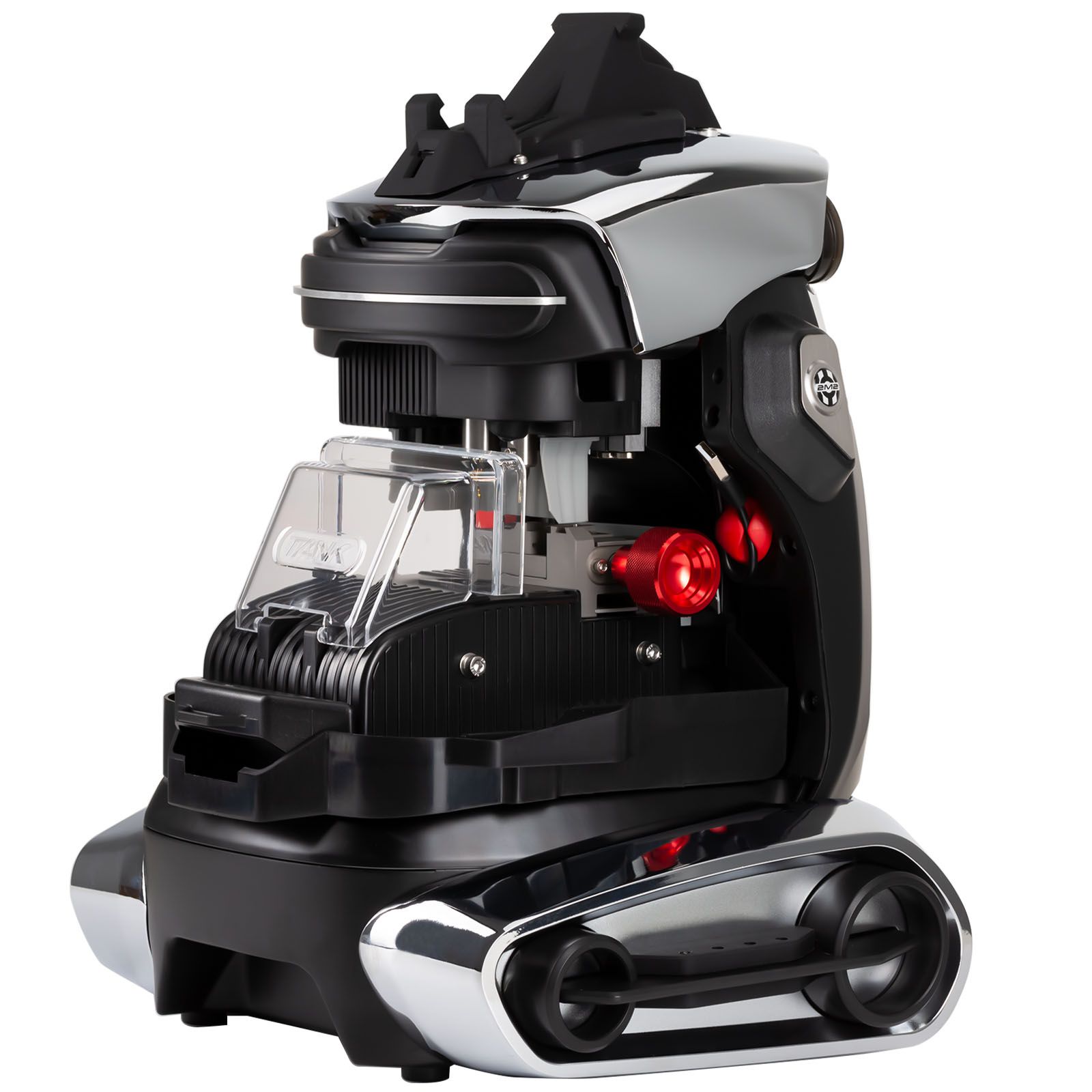 2M2 TANK 2 Pro TANK II Pro CNC Key Cutting Machine Ajouter des clés de maison Mul-T-lock, Dimple, clés multi-point avec pince FO21 et batterie