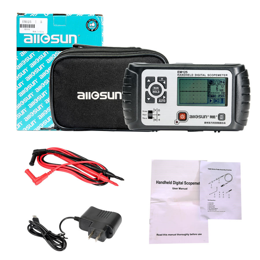 Total Solar 25mhz - 100msa / s Number 2 in1 Hand oscilloscope + million used table Channel Wave USB LCD background em125