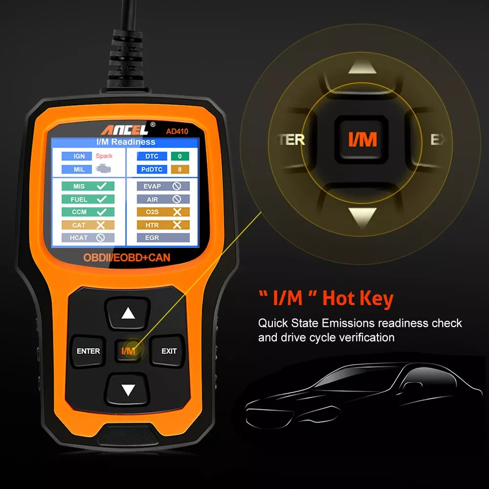 Ancel AD410 OBD2 scanner automobile outil de diagnostic ODB2 lecteur de code effacer les codes d'erreur Multi langues moteur OBD 2 scanner