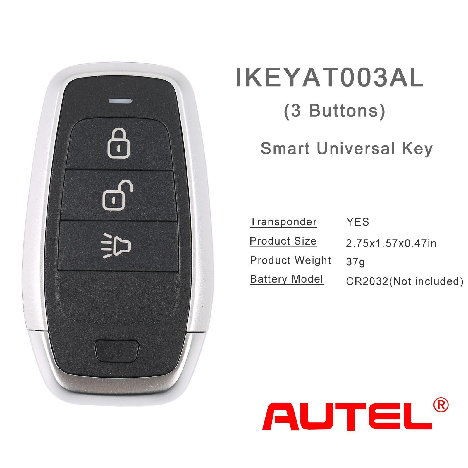 Autel ikeyat003al 3 boutons clés intelligentes universelles indépendantes 5pcs / lot