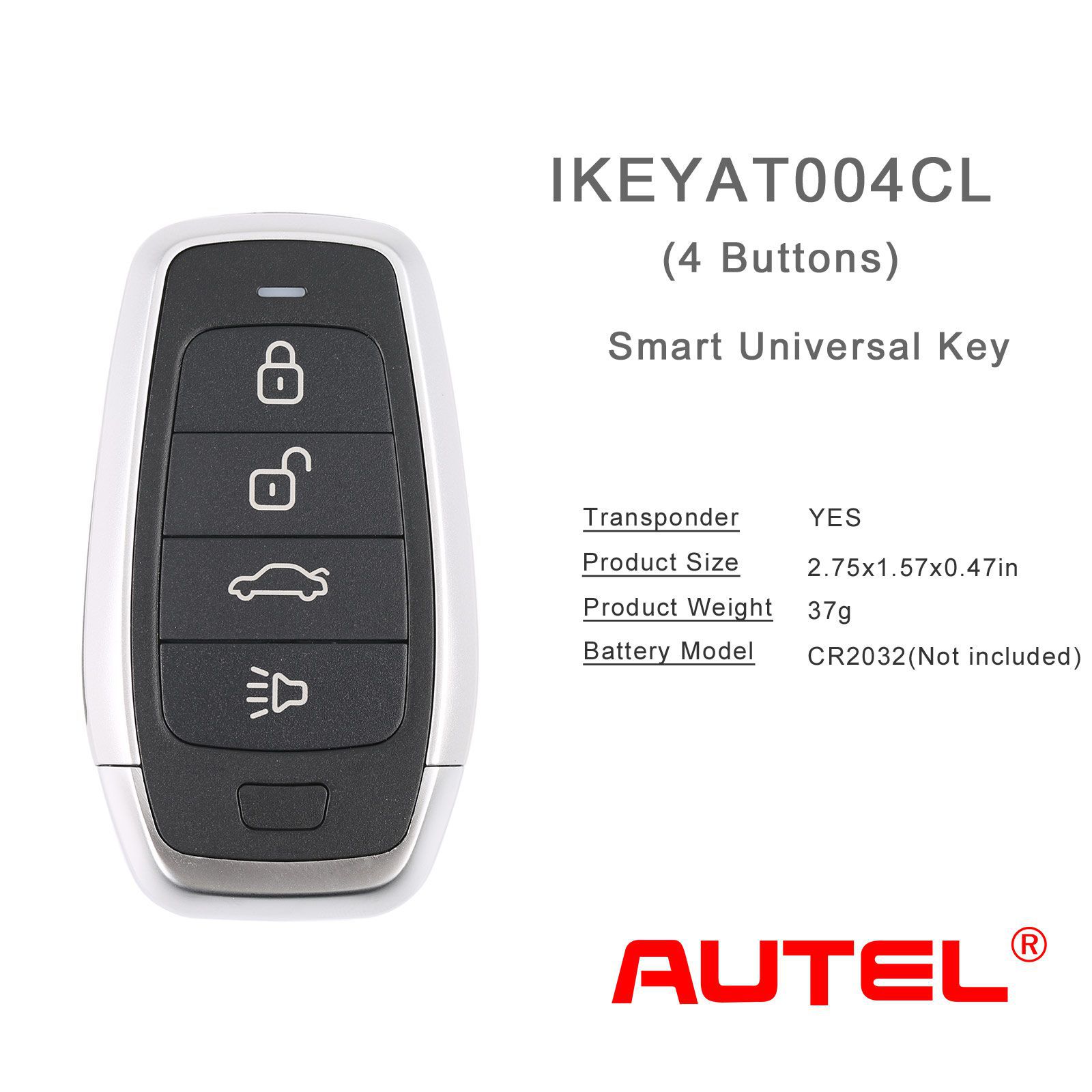 Autel ikeyat004cl 4 boutons clés intelligentes universelles indépendantes 5pcs / lot