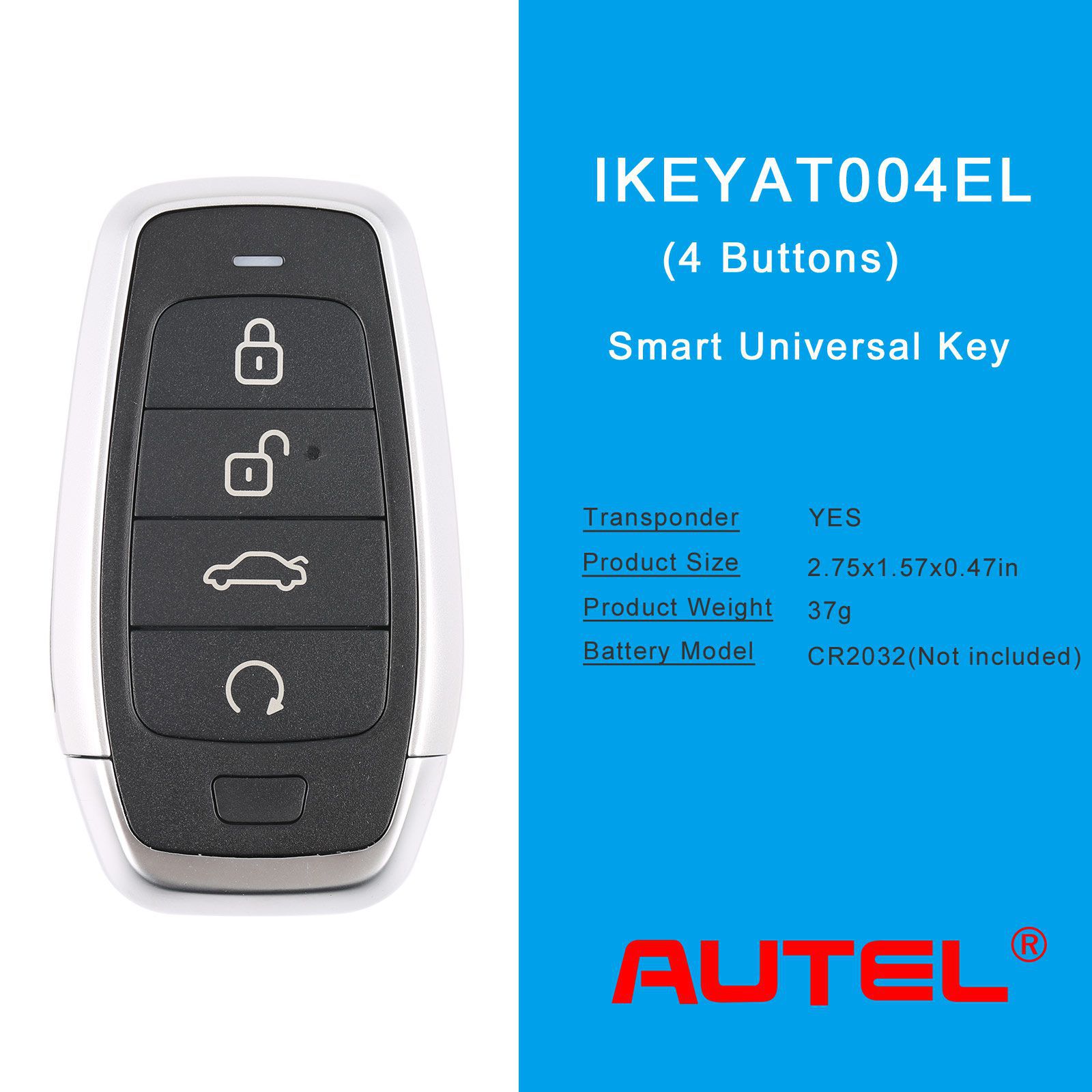 Autel ikeyat004el 4 boutons clés intelligentes universelles indépendantes 5pcs / lot