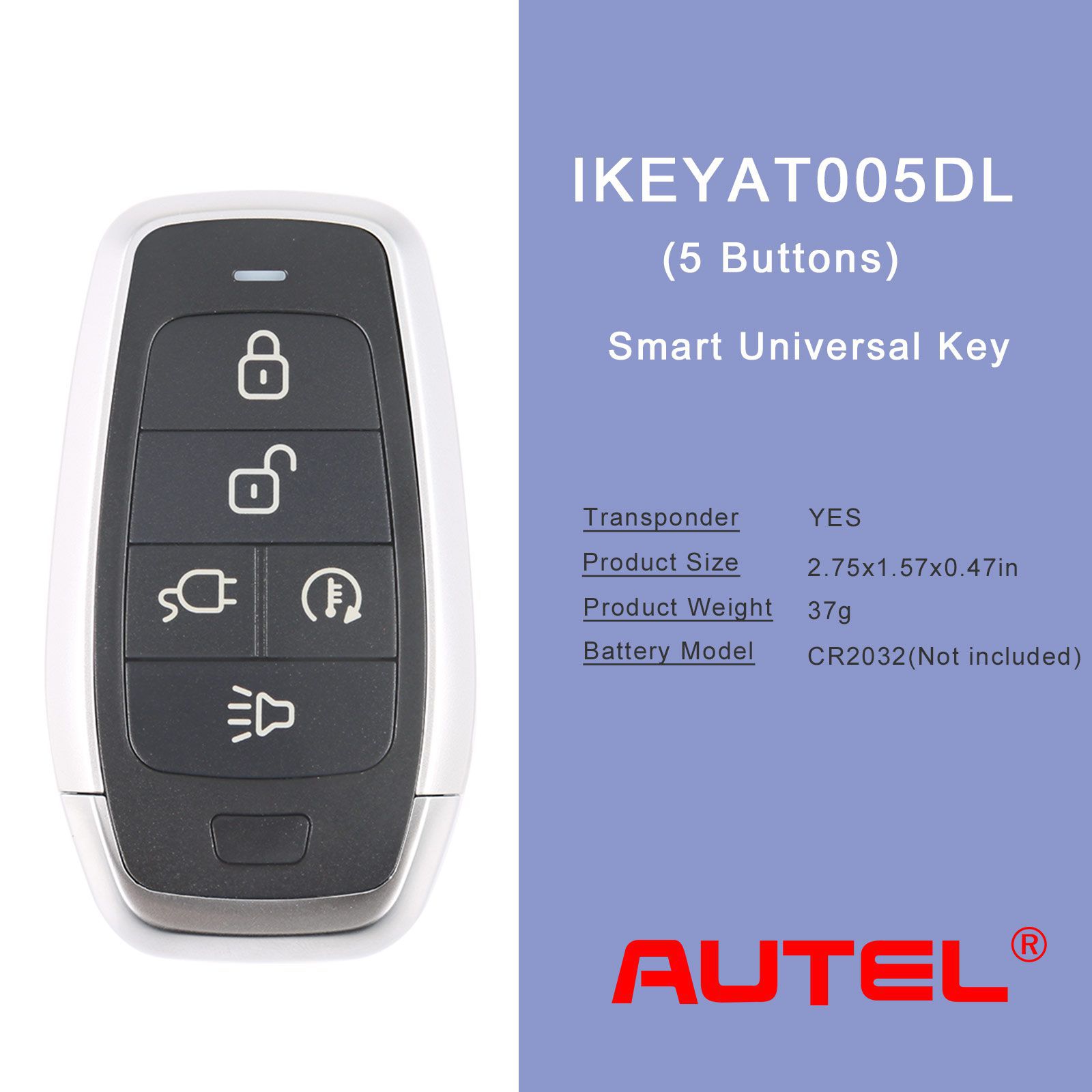 Autel ikeyat005dl 5 boutons clés intelligentes universelles indépendantes 5pcs / lot