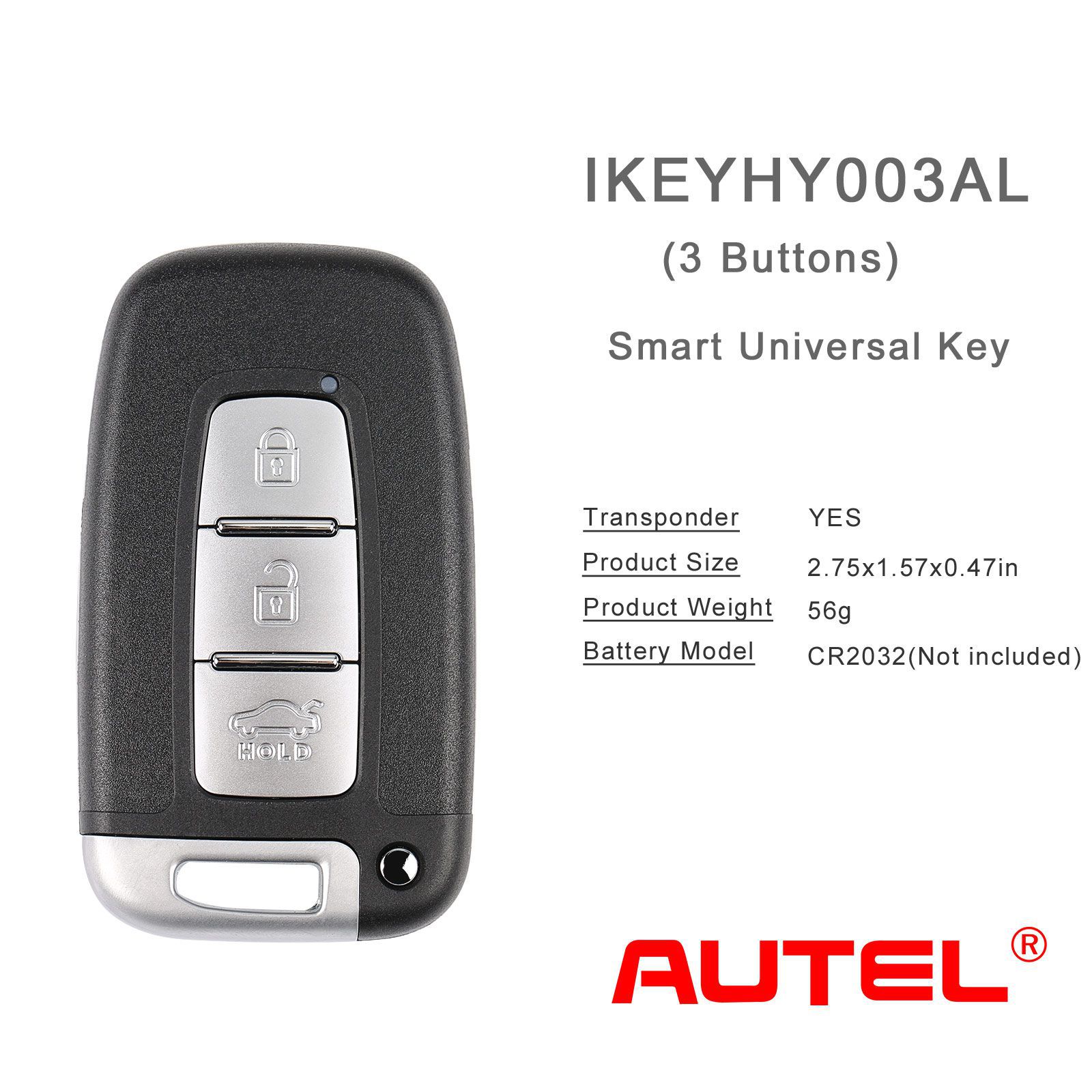Autel ikeyhy003al Modern 3 boutons clé intelligente universelle 5pcs / lot