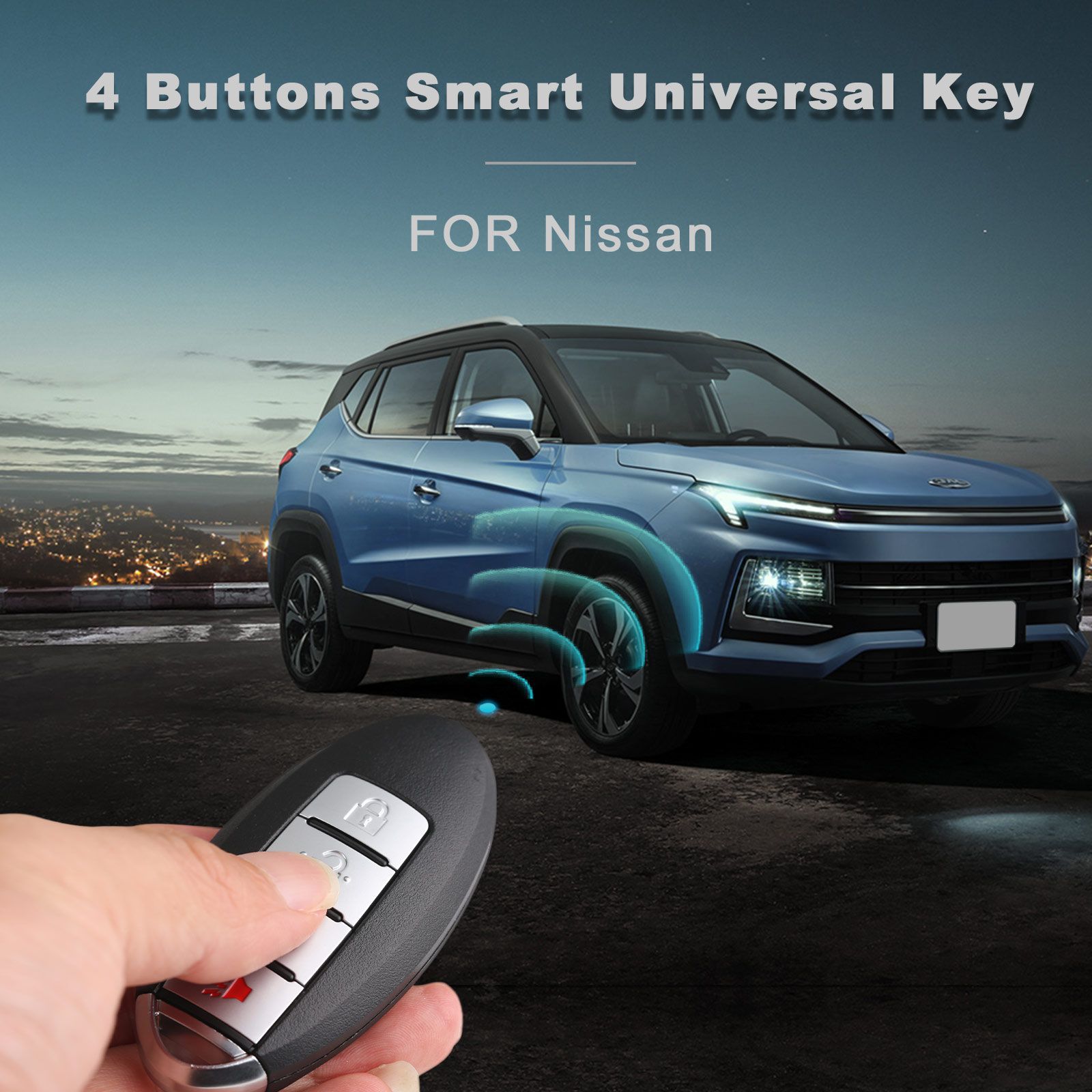 Autel ikeyns004al Nissan 4 boutons clés intelligentes universelles 5pcs / lot